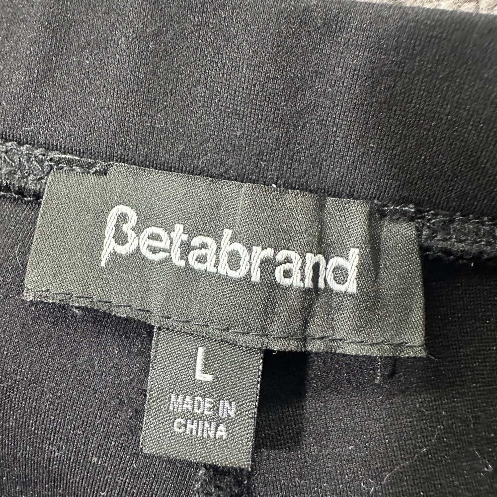 Betabrand The Sassiest Pants Midi Faux Wrap Skirt Skort Large Black Comfort - Picture 3 of 8